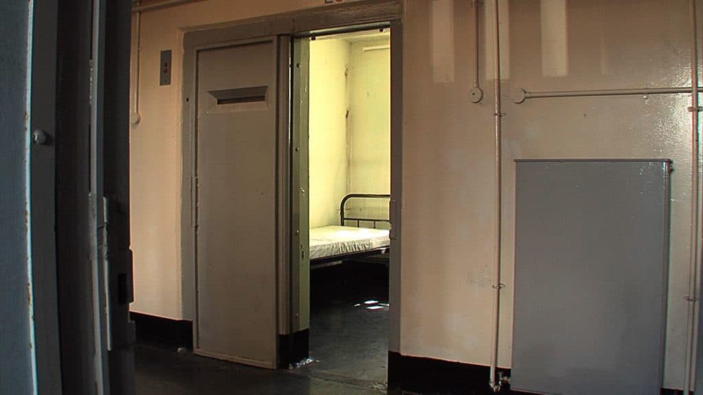 A cell viewed from a corridor of one of the H-Blocks.