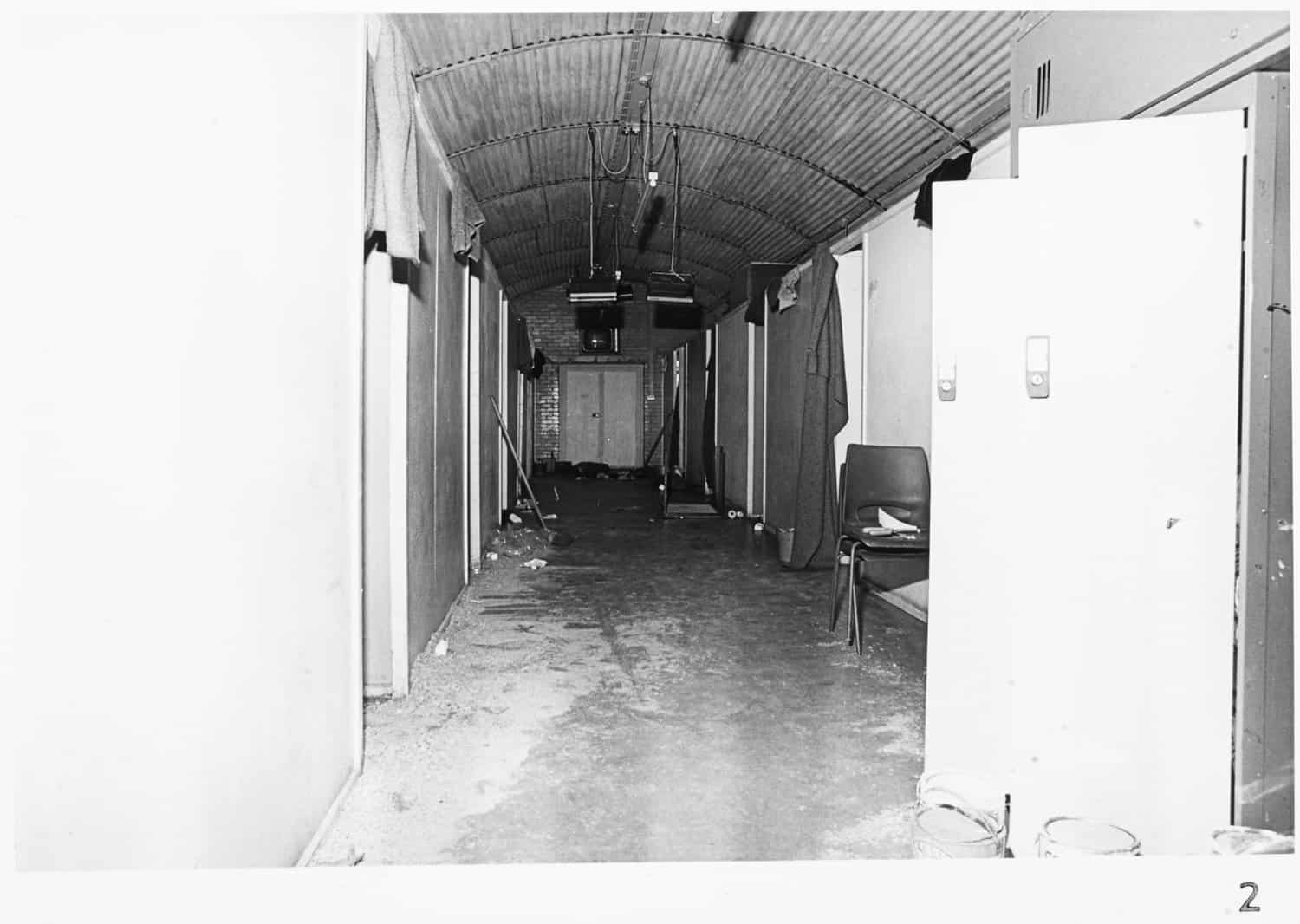 Corridor in one of the hut's at Maze/Long Kesh