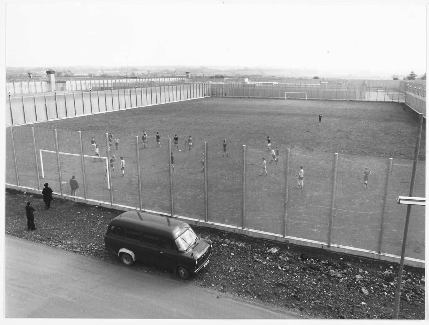 Football pitch, 1981, in Maze and Long Kesh.